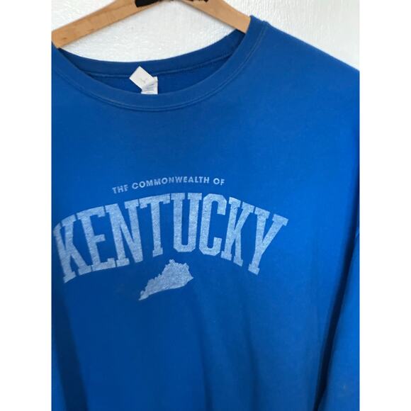 Vintage 1990’s Crew Neck Kentucky The Commenwealth Sweatshirt  Blue White XL - Picture 8 of 10